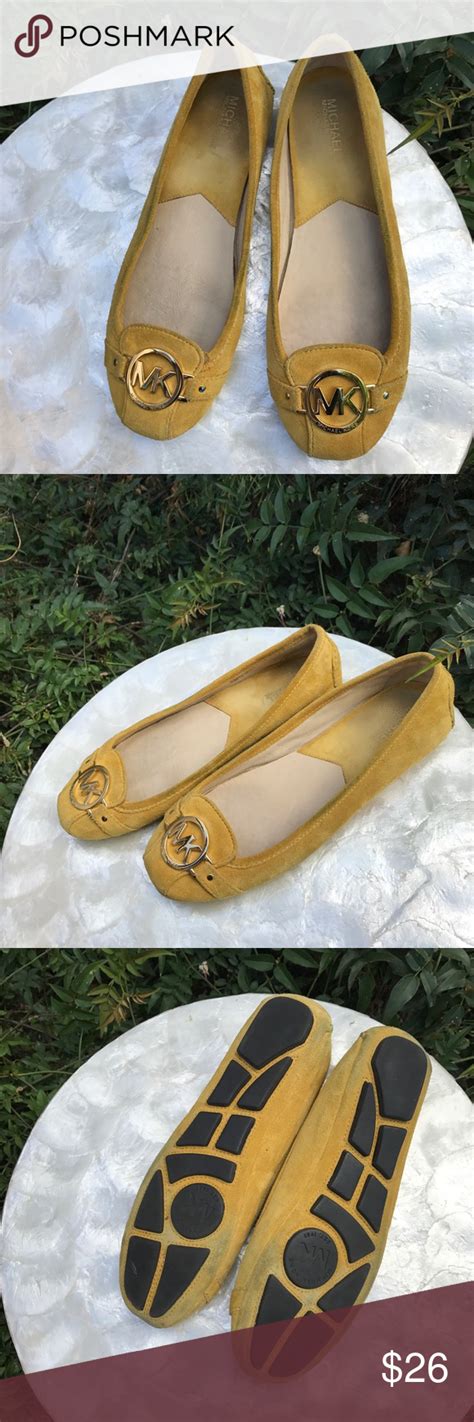 michael kors flats yellow|michael kors moccasin flats sale.